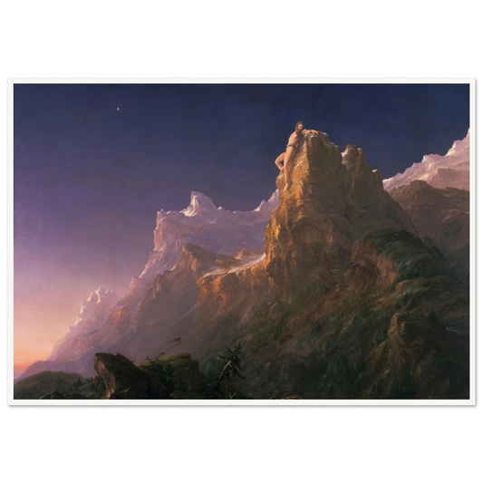 Prometheus Bound Art Print | Thomas Cole - Framed Poster - 30x40 cm / 12x16″ - Black frame