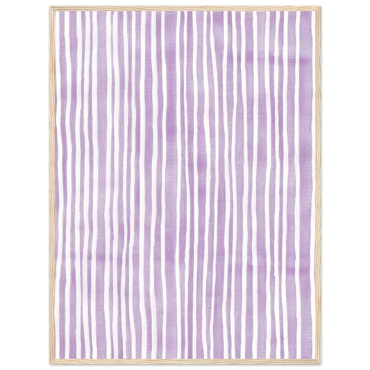 Purple Stripes - Framed Poster - 30x40 cm / 12x16″ - Black frame