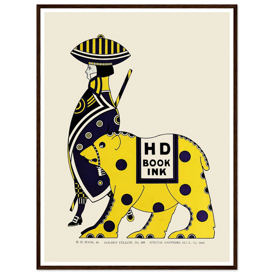 Queen City Ink, Ad. 08 (1890-1913) Art Print | Augustus Jansson - Framed Poster - 30x40 cm / 12x16″ - Black frame