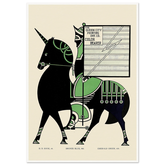 Queen City Ink, Ad. 11 (1890-1913) Art Print | Augustus Jansson - Framed Poster - 30x40 cm / 12x16″ - Black frame