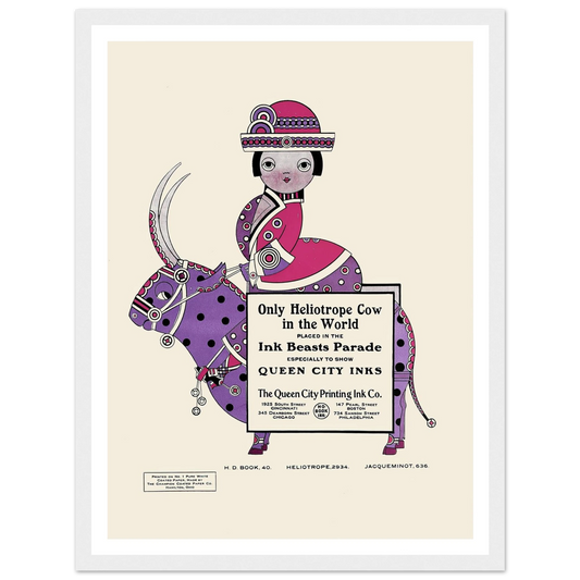 Queen City Ink, Ad. 26 (1890-1913) Art Print | Augustus Jansson - Framed Poster - 30x40 cm / 12x16″ - Black frame