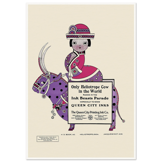 Queen City Ink, Ad. 26 (1890-1913) Art Print | Augustus Jansson - Framed Poster - 30x40 cm / 12x16″ - Black frame
