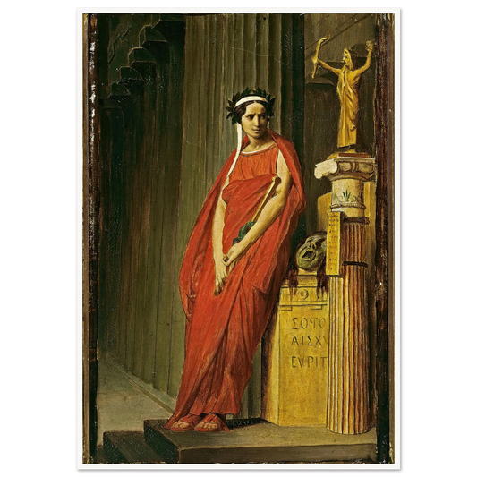 Rachel (1821-1858) Art Print | Jean Leon Gerome - Framed Poster - 30x40 cm / 12x16″ - Black frame