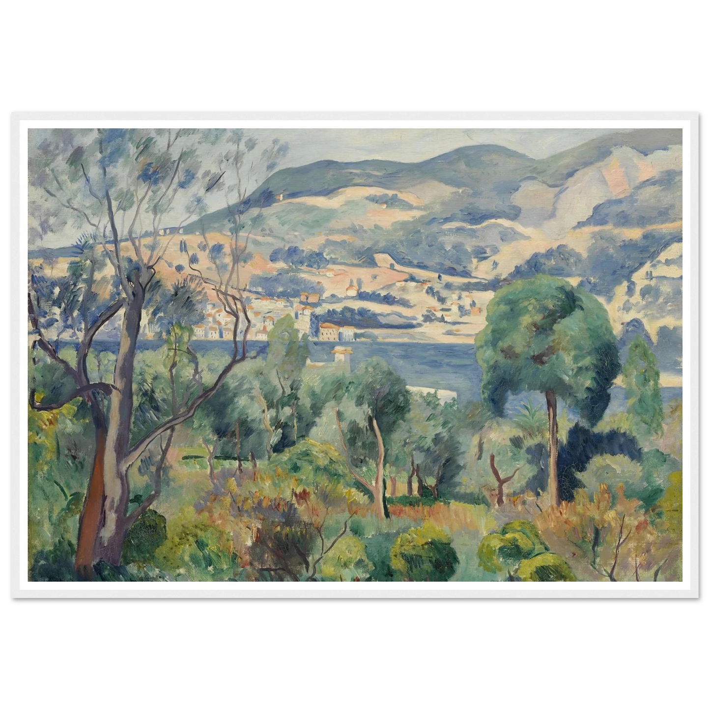 Rade de Villefranche (1913) Art Print | Henri Manguin - Framed Poster - 30x40 cm / 12x16″ - Black frame