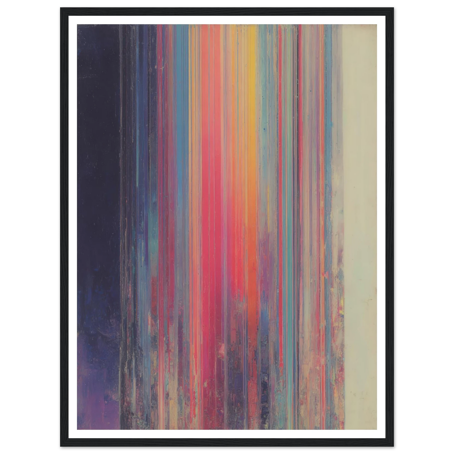 Rainbow Stripes - Framed Poster - 30x40 cm / 12x16″ - Black frame