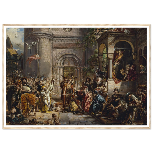 Reception of the Jews, from the series “History of Civilization in Poland” (1889) Art Print | Jan Matejko - Framed Poster - 30x40 cm / 12x16″ - Black frame