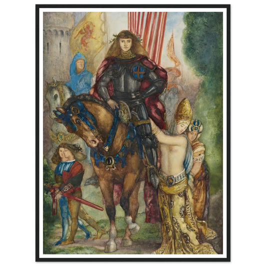Reître et captives Art Print | Gustave Moreau - Framed Poster - 30x40 cm / 12x16″ - Black frame