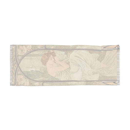 Rest of the Night | Alphonse Mucha Scarf – Art Nouveau Scarf - - 27" × 71'' -