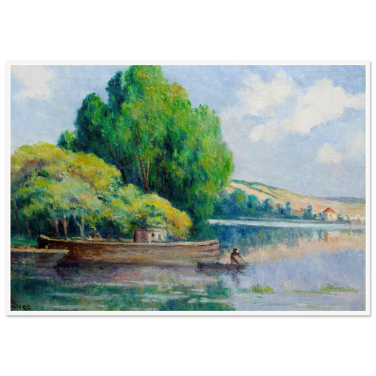 Rivière Art Print | Maximilien Luce - Framed Poster - 30x40 cm / 12x16″ - Black frame