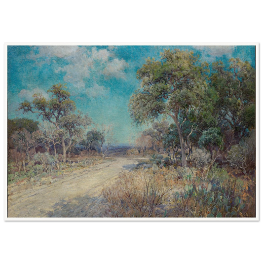 Road to the Hills (c. 1918) Art Print | Julian Onderdonk - Framed Poster - 30x40 cm / 12x16″ - Black frame