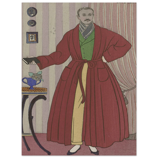 Robe de chambre (1913) Art Print | George Barbier - Framed Poster - 30x40 cm / 12x16″ - Black frame