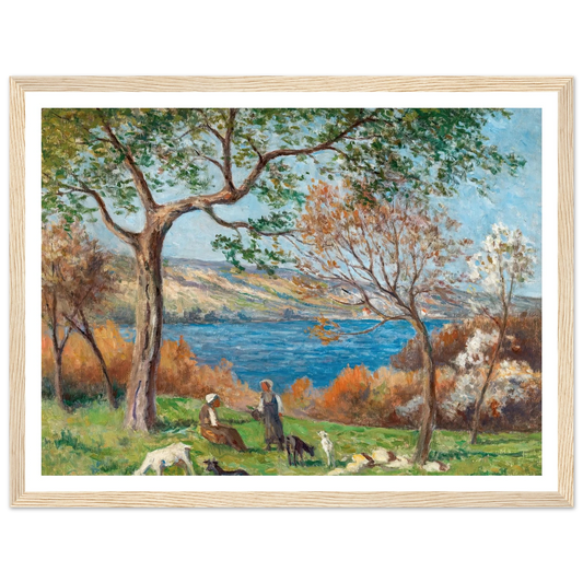 Rolleboise Art Print | Maximilien Luce - Framed Poster - 30x40 cm / 12x16″ - Black frame
