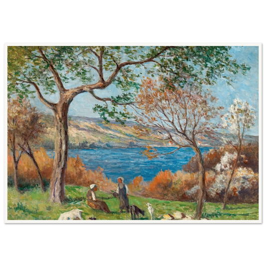 Rolleboise Art Print | Maximilien Luce - Framed Poster - 30x40 cm / 12x16″ - Black frame