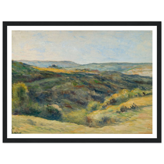 Rolleboise, les coteaux de la Rouge Voie (1925) Art Print | Maximilien Luce - Framed Poster - 30x40 cm / 12x16″ - Black frame
