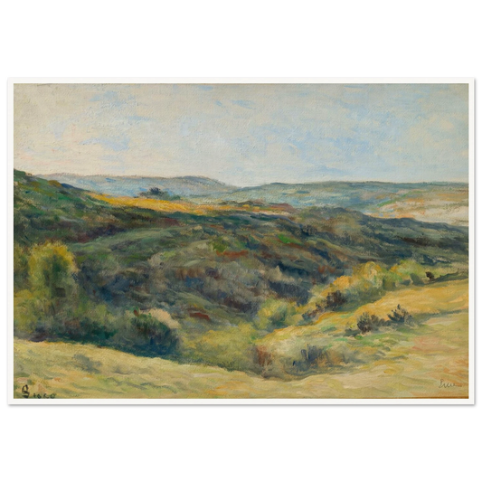 Rolleboise, les coteaux de la Rouge Voie (1925) Art Print | Maximilien Luce - Framed Poster - 30x40 cm / 12x16″ - Black frame