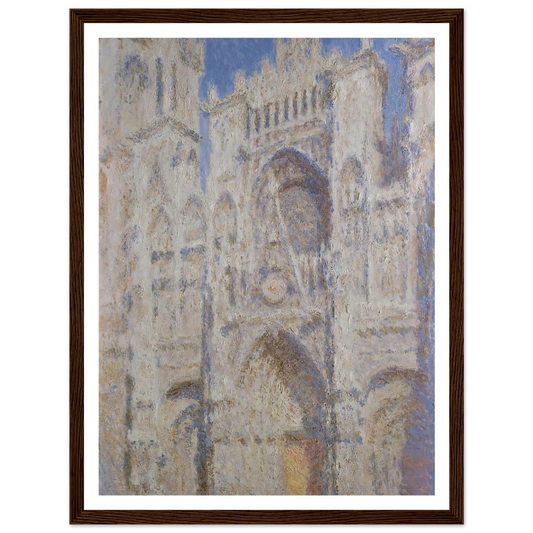 Rouen Cathedral; The Portal (Sunlight) (1894) Art Print | Claude Monet - Framed Poster - 30x40 cm / 12x16″ - Black frame