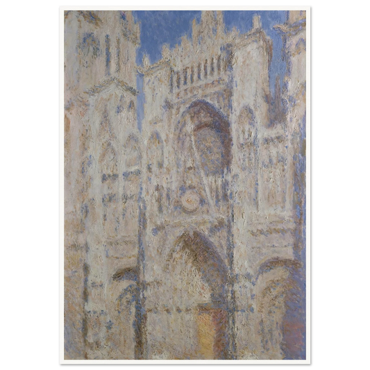 Rouen Cathedral; The Portal (Sunlight) (1894) Art Print | Claude Monet - Framed Poster - 30x40 cm / 12x16″ - Black frame