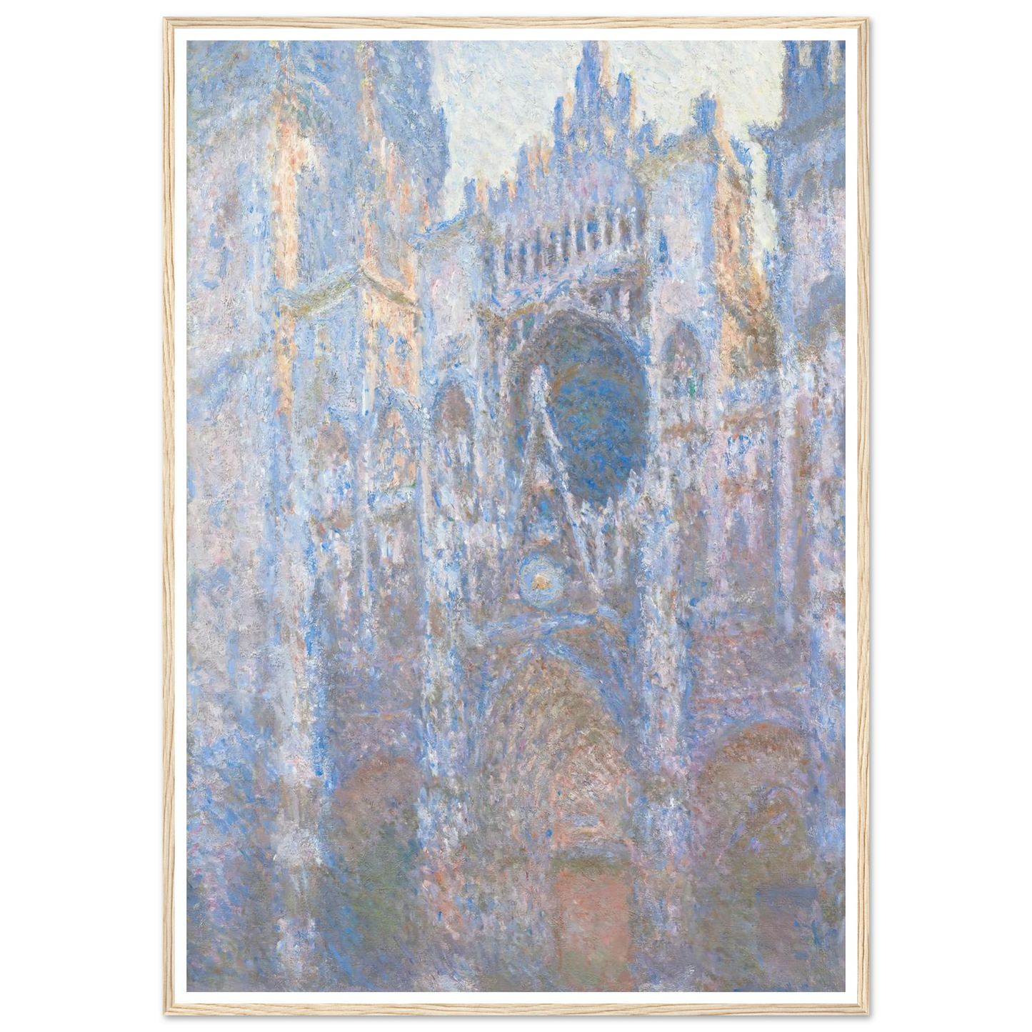 Rouen Cathedral, West Façade (1894) Art Print | Claude Monet - Framed Poster - 30x40 cm / 12x16″ - Black frame