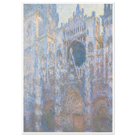 Rouen Cathedral, West Façade (1894) Art Print | Claude Monet - Framed Poster - 30x40 cm / 12x16″ - Black frame