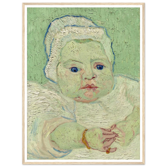 Roulin’s Baby (1888) Art Print | Vincent van Gogh - Framed Poster - 30x40 cm / 12x16″ - Black frame