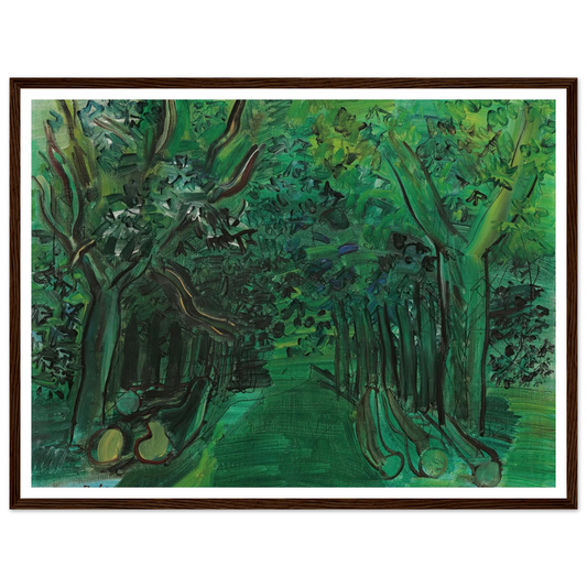 Route en forêt (circa 1930) Art Print | Raoul Dufy - Framed Poster - 30x40 cm / 12x16″ - Black frame