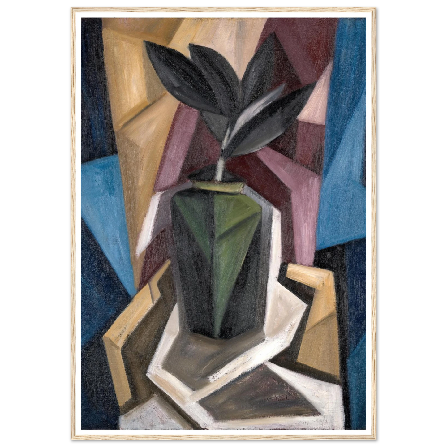 Rubber Plant (1920) Art Print | Marsden Hartley - Framed Poster - 30x40 cm / 12x16″ - Black frame