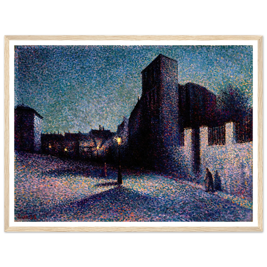 Rue Ravignan, Paris (1893) Art Print | Maximilien Luce - Framed Poster - 30x40 cm / 12x16″ - Black frame