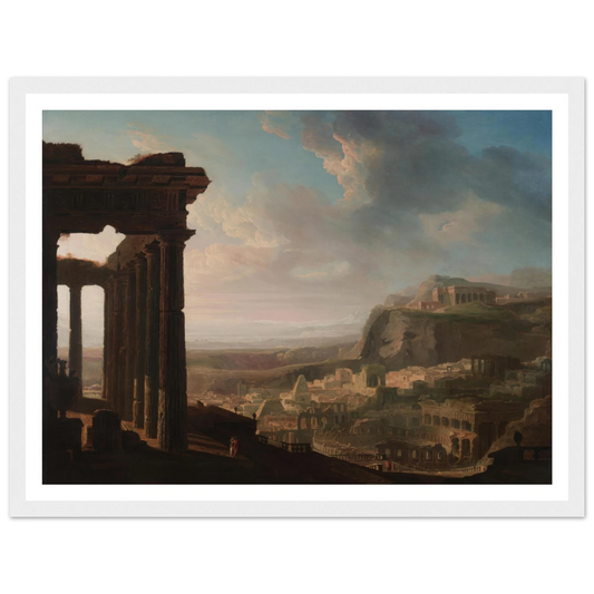 Ruins of an Ancient City (c. 1810 - 1820) Art Print | John Martin - Framed Poster - 30x40 cm / 12x16″ - Black frame