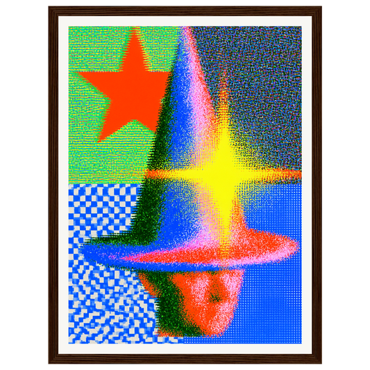 Fractured Signal — s0_framed_dark_wood