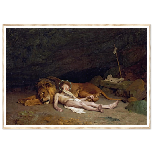 Saint Jerome (1874) Art Print | Jean Leon Gerome - Framed Poster - 30x40 cm / 12x16″ - Black frame