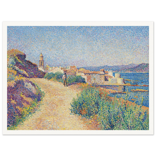 Saint-Tropez (1892) Art Print | Maximilien Luce - Framed Poster - 30x40 cm / 12x16″ - Black frame
