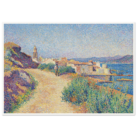Saint-Tropez (1892) Art Print | Maximilien Luce - Framed Poster - 30x40 cm / 12x16″ - Black frame