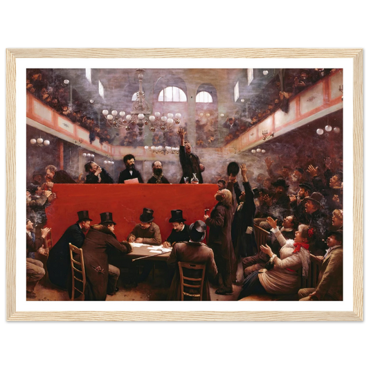 Salle Graffard (1884) Art Print | Jean Beraud - Framed Poster - 30x40 cm / 12x16″ - Black frame