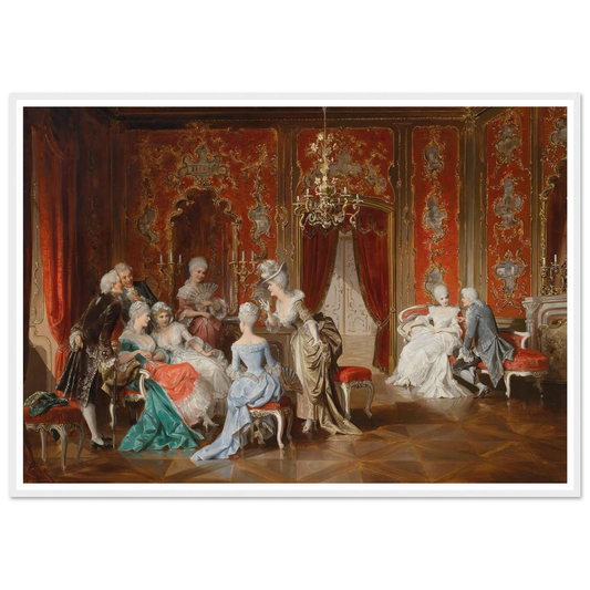 Salon Art Print | Carl Schweninger Jr - Framed Poster - 30x40 cm / 12x16″ - Black frame