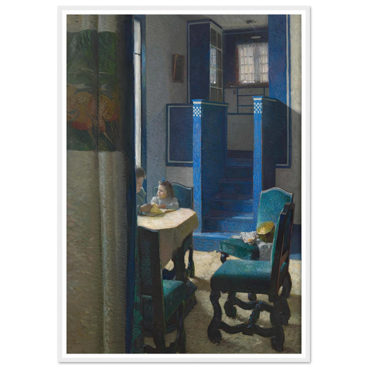 Salon im Haus auf der Hohen Warte (1903) Art Print | Carl Moll - Framed Poster - 30x40 cm / 12x16″ - Black frame