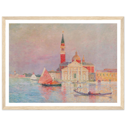 San Giorgia, Venice Art Print | Ferdinand du Puigaudeau - Framed Poster - 30x40 cm / 12x16″ - Black frame