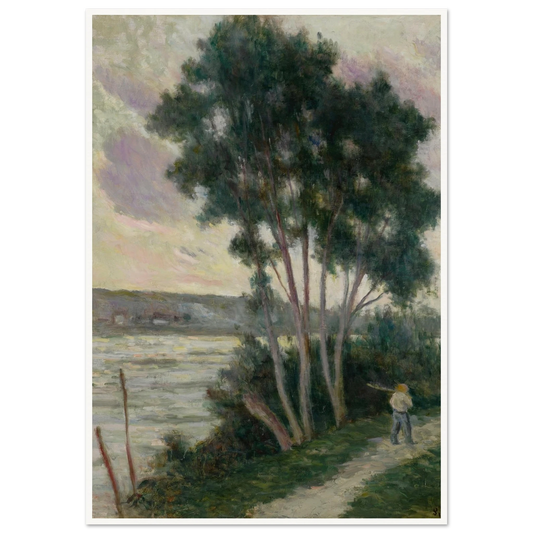 Sandrecourt, le chemin au bord de la rivière (1936) Art Print | Maximilien Luce - Framed Poster - 30x40 cm / 12x16″ - Black frame