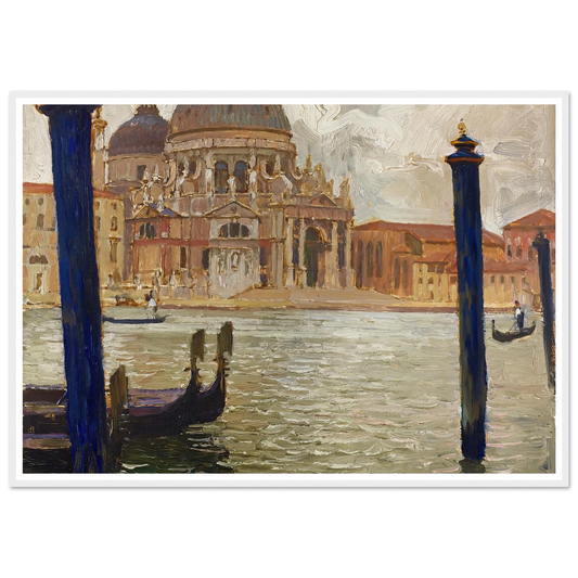Santa Maria Della Salute Viewed from Across the Grand Canal Art Print | Carl Moll - Framed Poster - 30x40 cm / 12x16″ - Black frame