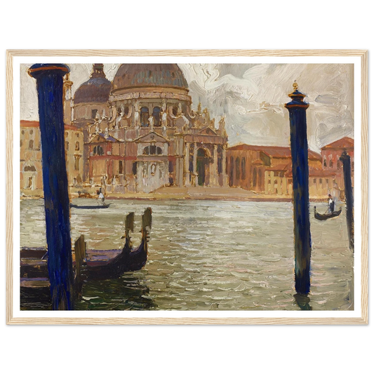 Santa Maria Della Salute Viewed from Across the Grand Canal.jpg - Classic Matte Paper Wooden Framed Poster - 30x40 cm / 12x16″ - Black frame