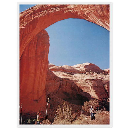 Scenically Yours, Rainbow Bridge, Utah Art Print | US Information Agency - Framed Poster - 30x40 cm / 12x16″ - Black frame