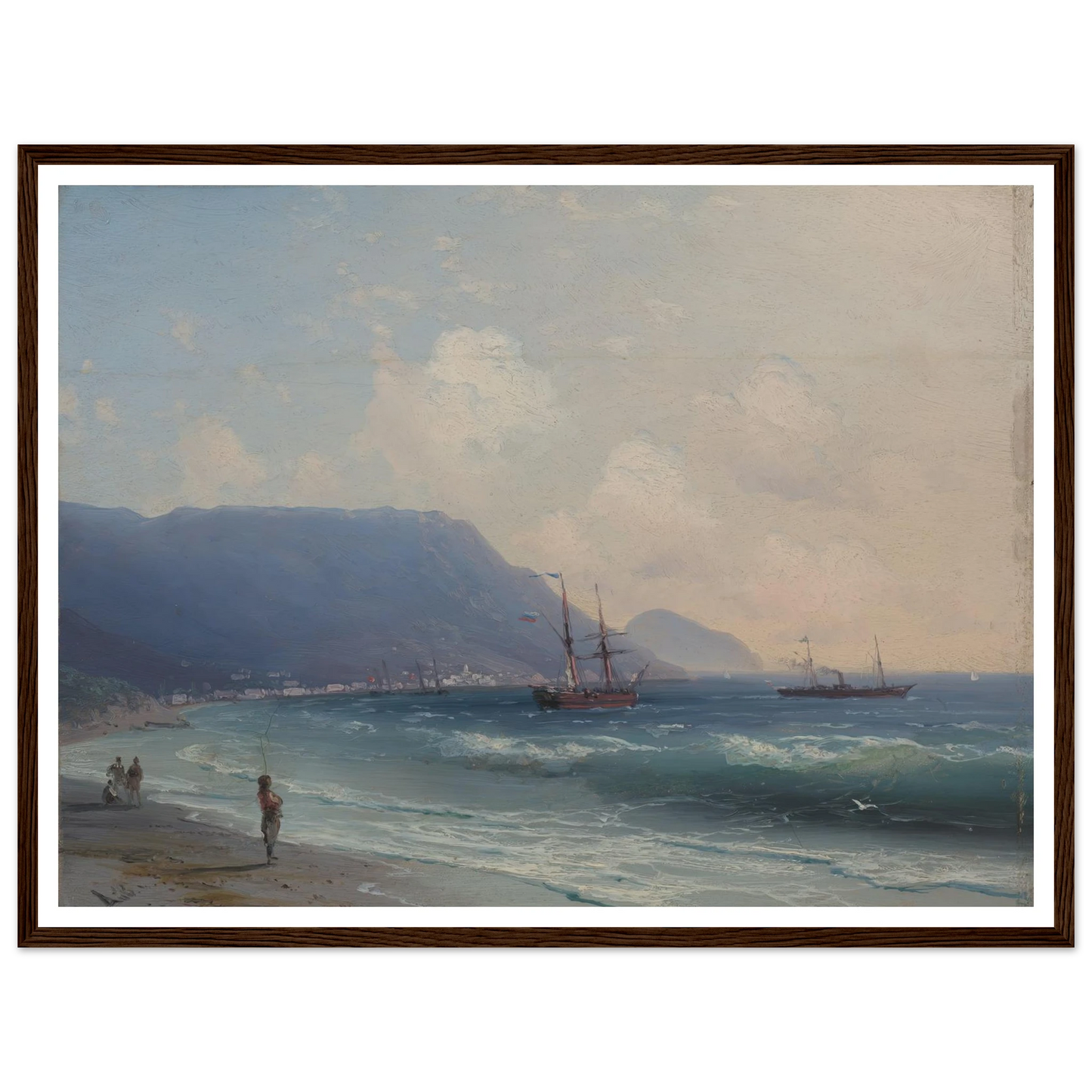 Seascape Art Print | Ivan Konstantinovich Aivazovsky - Framed Poster - 30x40 cm / 12x16″ - Black frame
