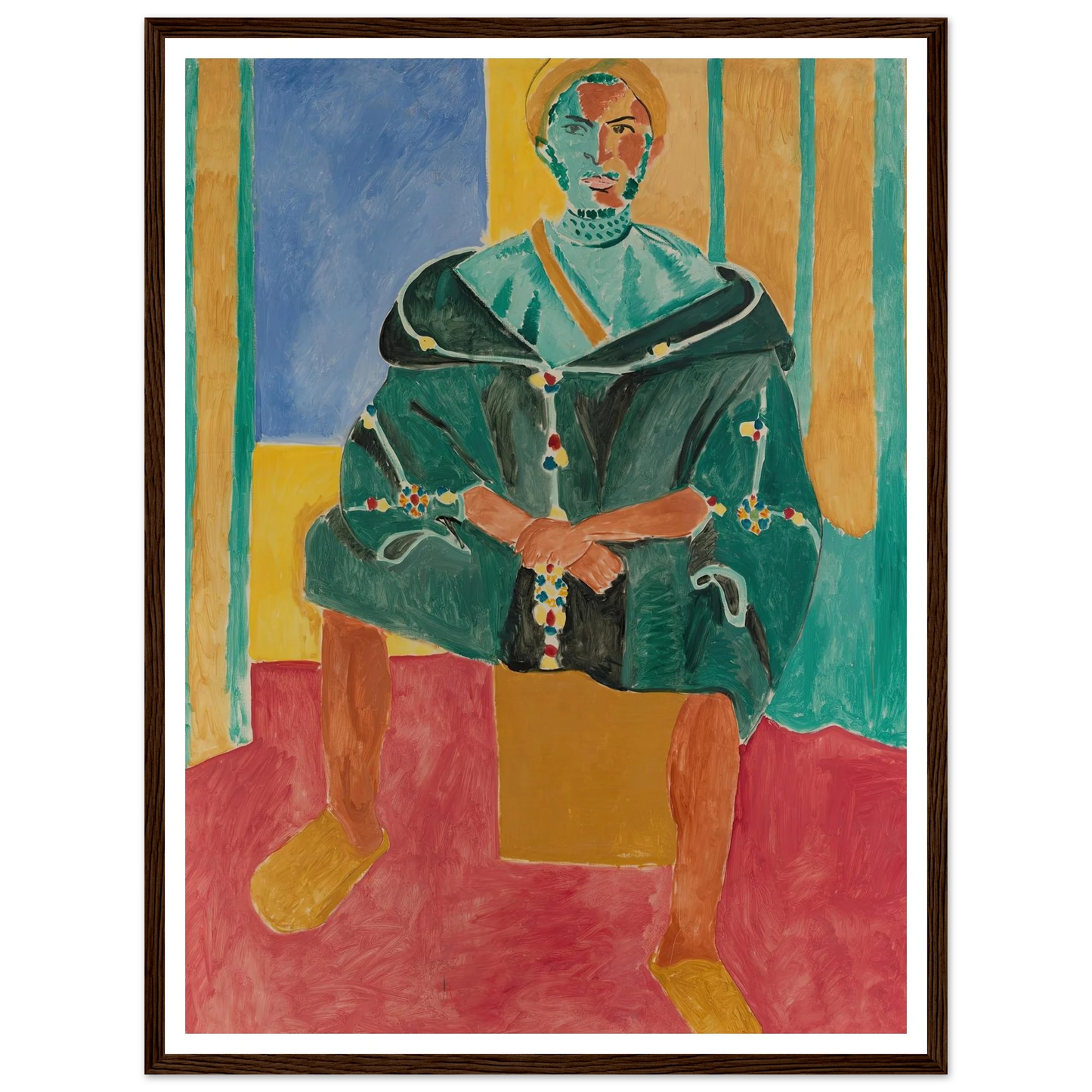 Seated Riffian (Le Rifain assis) (1912) Art Print | Henri Matisse - Framed Poster - 30x40 cm / 12x16″ - Black frame