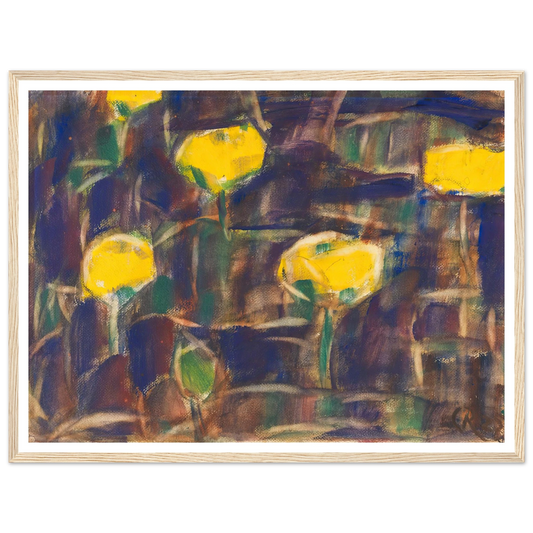 Seerosen (1925) Art Print | Christian Rohlfs - Framed Poster - 30x40 cm / 12x16″ - Black frame