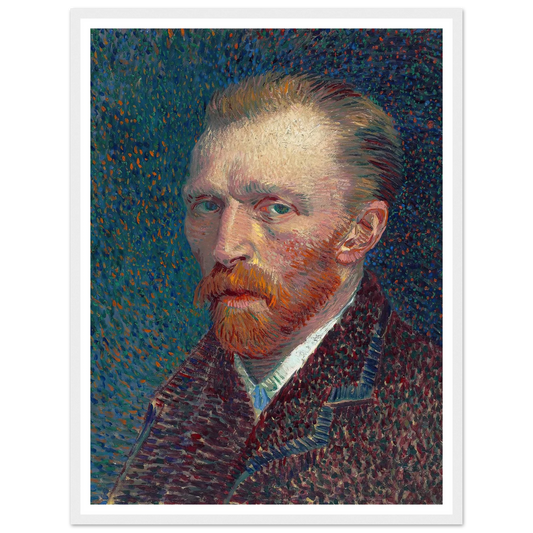 Self-Portrait (1887) Art Print | Vincent van Gogh - Framed Poster - 30x40 cm / 12x16″ - Black frame