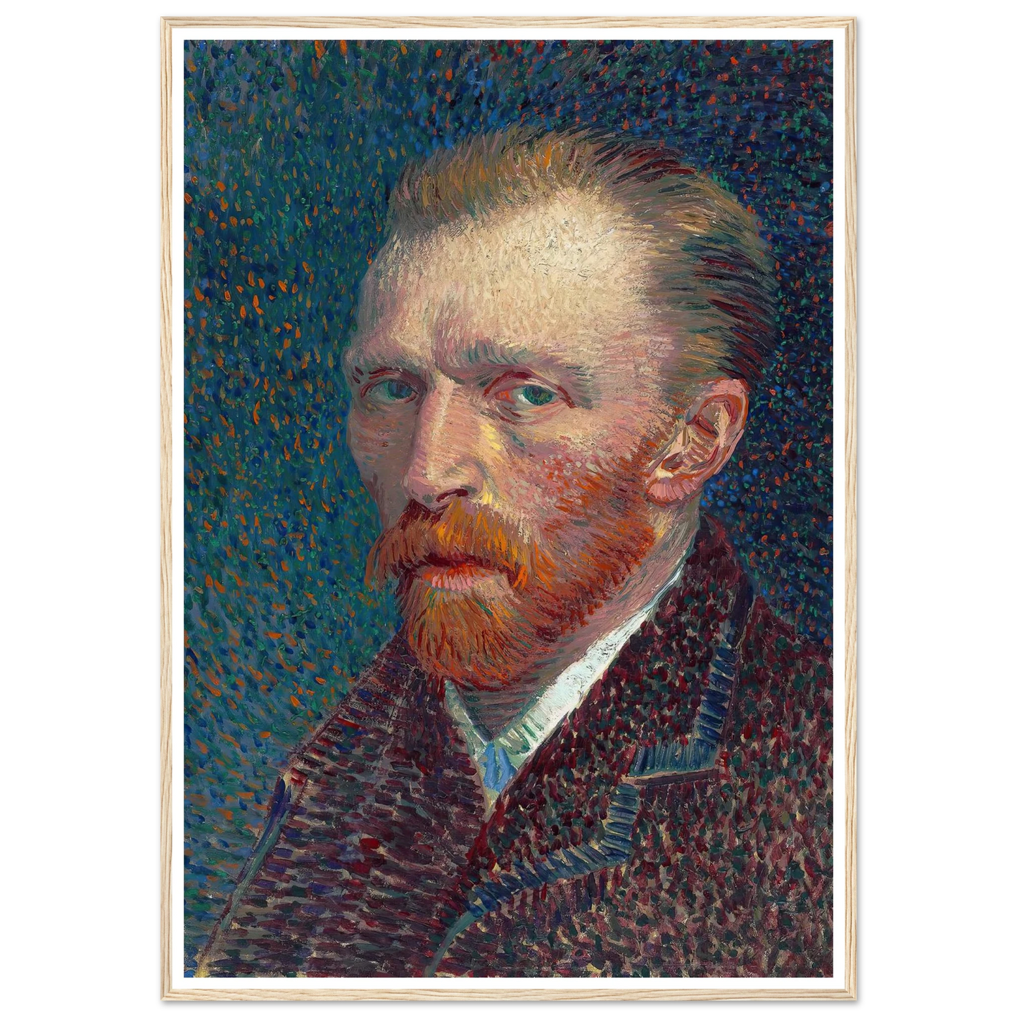 Self-Portrait (1887) Art Print | Vincent van Gogh - Framed Poster - 30x40 cm / 12x16″ - Black frame