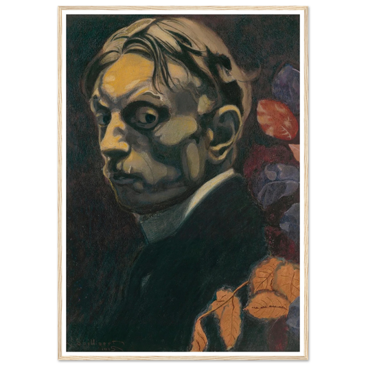 Self Portrait (1915) Art Print | Leon Spilliaert - Framed Poster - 30x40 cm / 12x16″ - Black frame