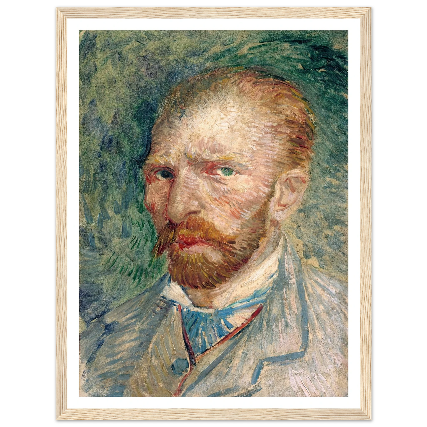 Self-Portrait Art Print | Vincent van Gogh - Framed Poster - 30x40 cm / 12x16″ - Black frame