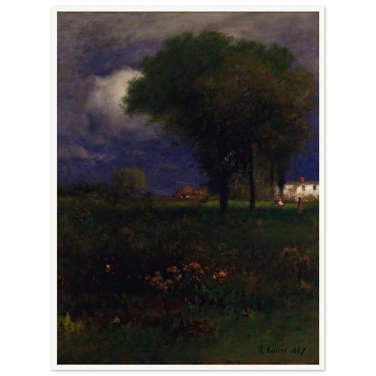 September Afternoon (1887) Art Print | George Inness - Framed Poster - 30x40 cm / 12x16″ - Black frame