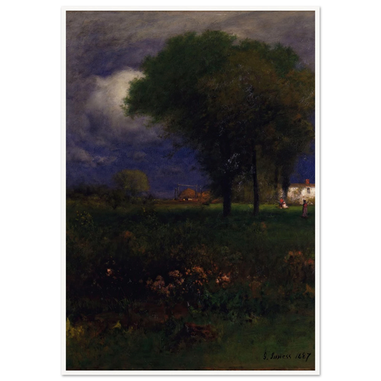 September Afternoon (1887) Art Print | George Inness - Framed Poster - 30x40 cm / 12x16″ - Black frame