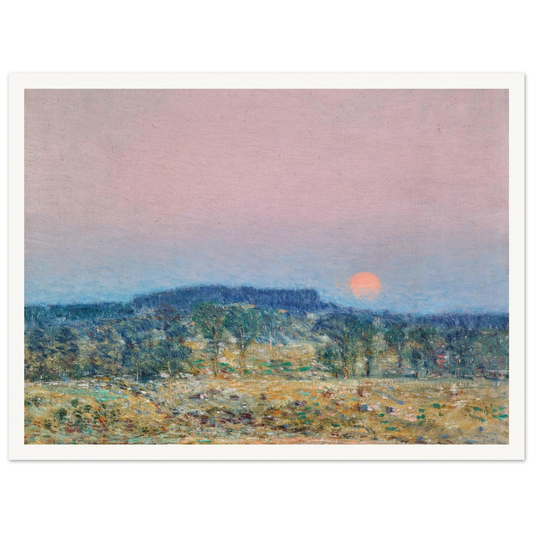 September Moonrise (1900) Art Print | Childe Hassam - Framed Poster - 30x40 cm / 12x16″ - Black frame